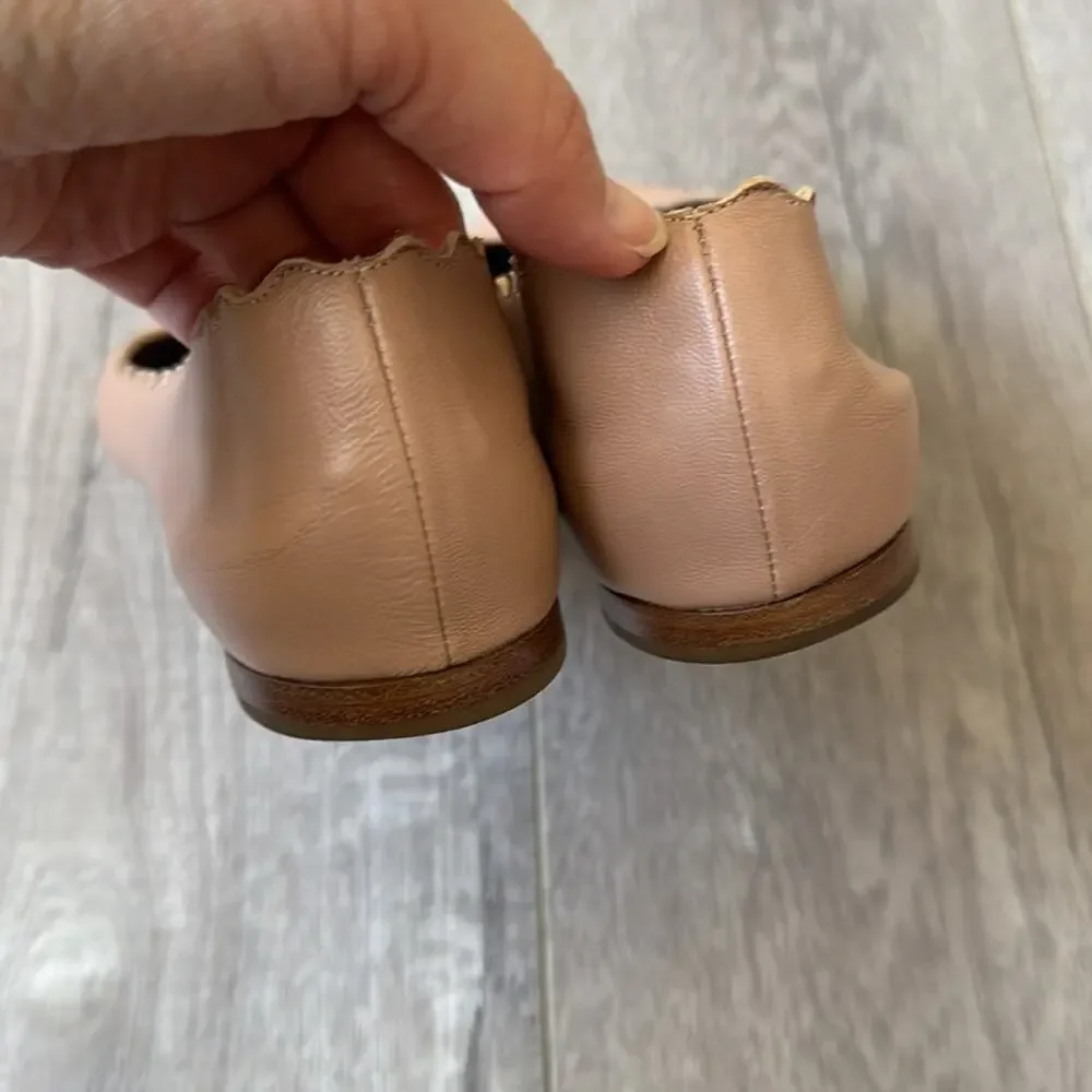 Chloé Lauren Scalloped Ballet Flats Nude Leather EU 36 Dust Bag - Picture 8 of 10
